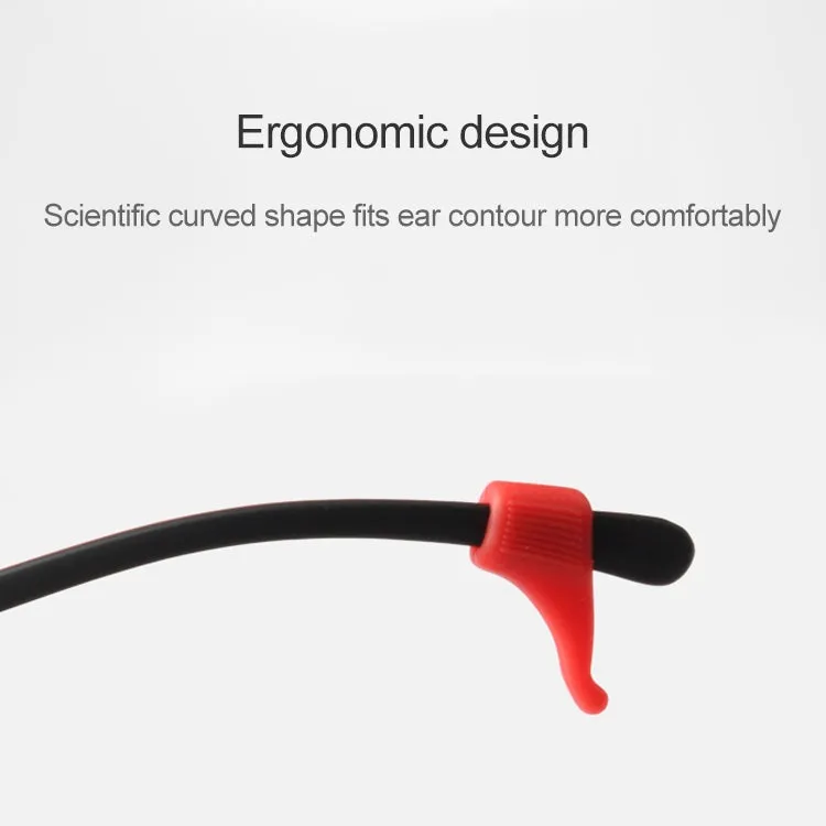 10 Pairs Glasses Non-slip Cover Ear Support Glasses Foot Silicone Non-slip Sleeve(Red)
