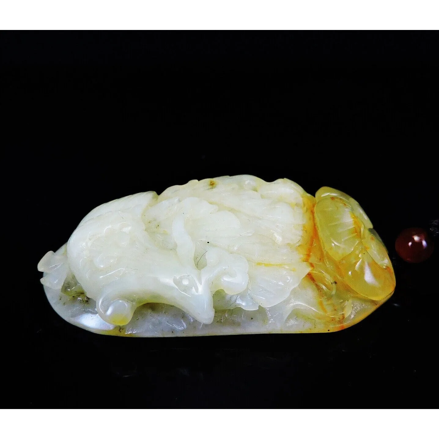 100% Natural Hand-carved Jade Pendant Jadeite Necklace Phoenix & Ruyi