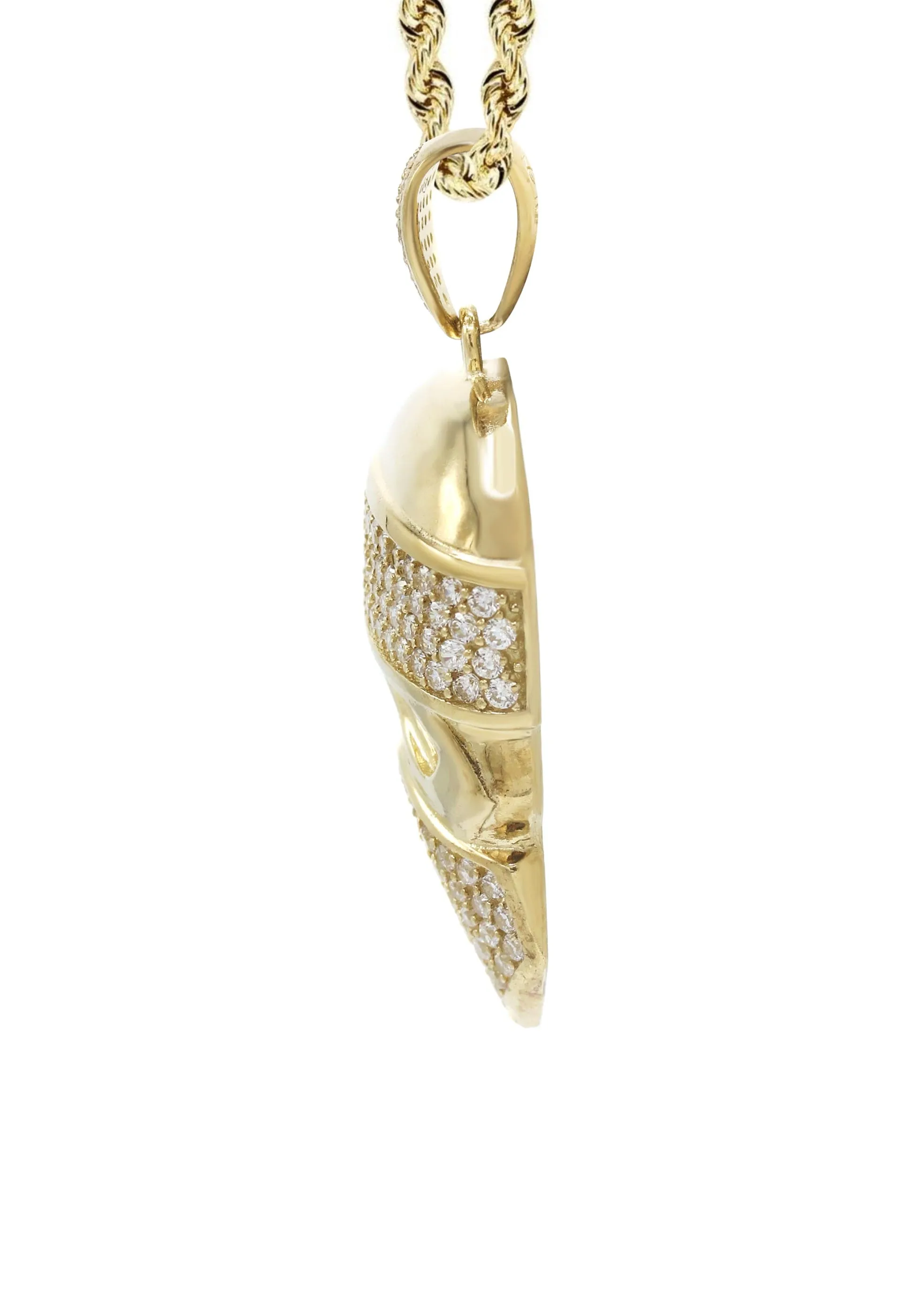 10K Yellow Gold Skull Bandit Necklace | Appx. 20 Grams