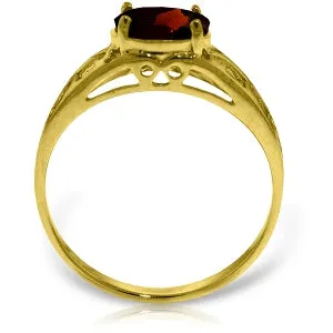 1.15 Carat 14K Solid Yellow Gold Filigree Ring Natural Garnet