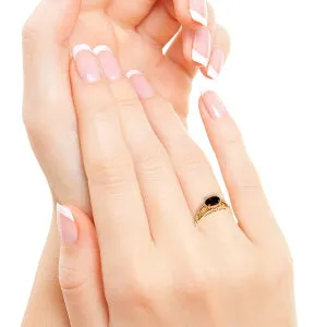 14K Solid Rose Gold Filigree Ring w/ Natural Garnet