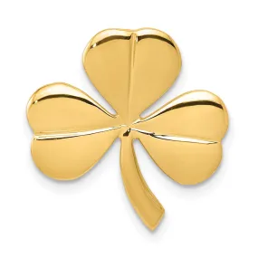 14k Yellow Gold Polished Finish Shamrock Chain Slide Pendant will not fit Omega Chain