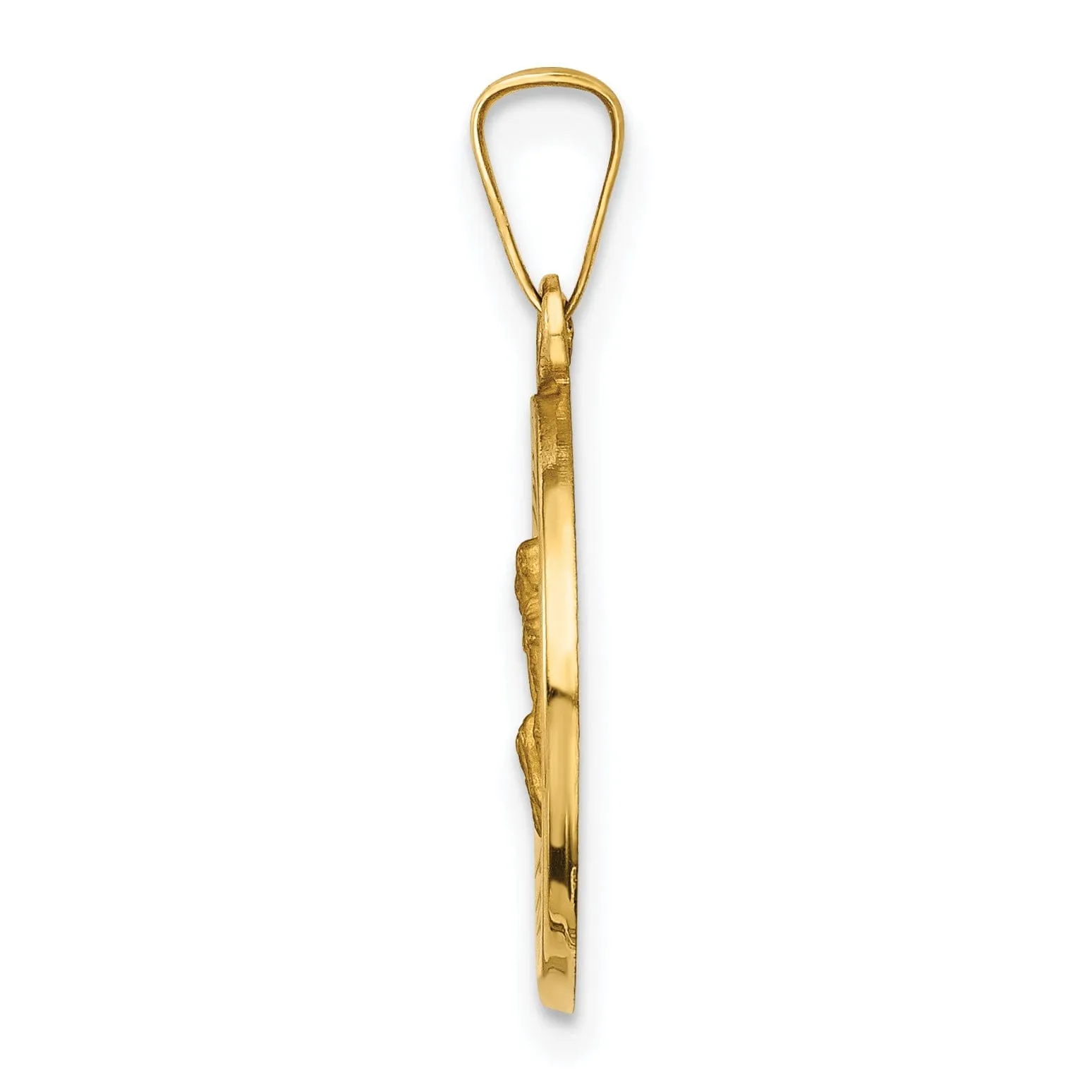 14k Yellow Gold Saint Peregrine Medal Pendant