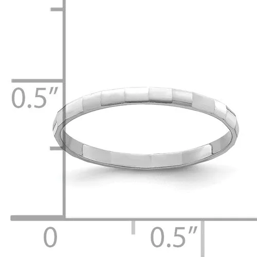 14KT White Gold Thin Bamboo Toe Ring