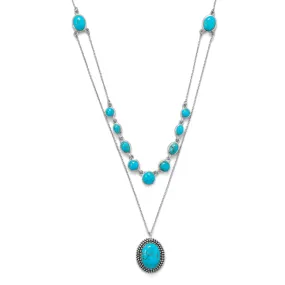 18"/20" 2 2 Row Turquoise Necklace