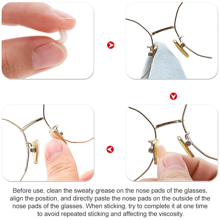 20 PCS Glasses Nose Strip Soft EVA Sponge Nose Mat Comfortable No Pressure Mark Does Not Remove Makeup Anti-Height Eye Frame Nose(D-type Skin Color 1.5mm)