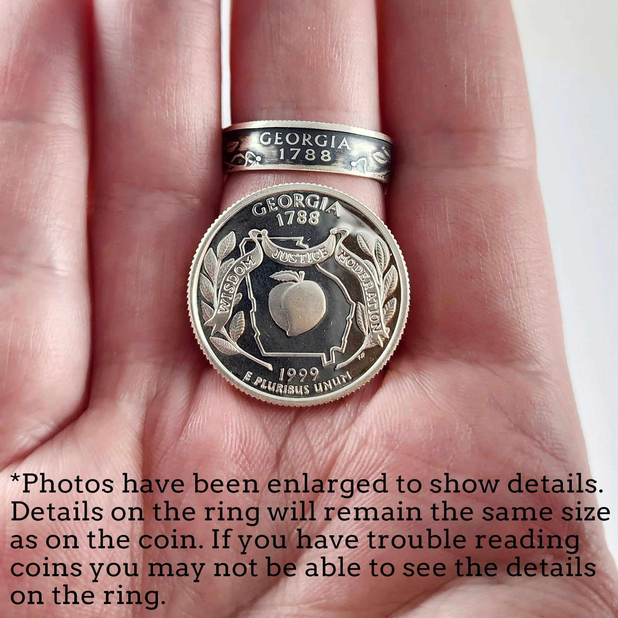 90% Silver Tennessee Quarter Ring