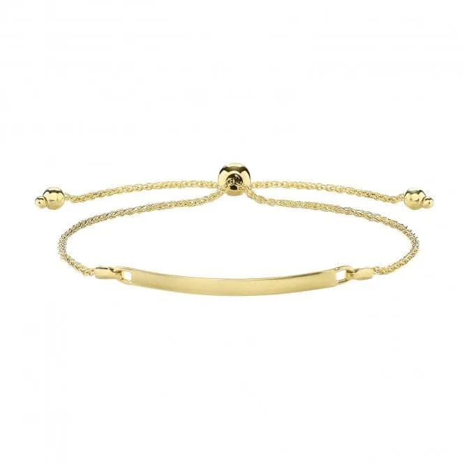 9ct Yellow Gold Ladies ID Pull Bracelet BR644