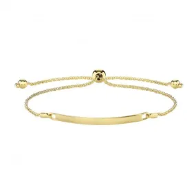 9ct Yellow Gold Ladies ID Pull Bracelet BR644