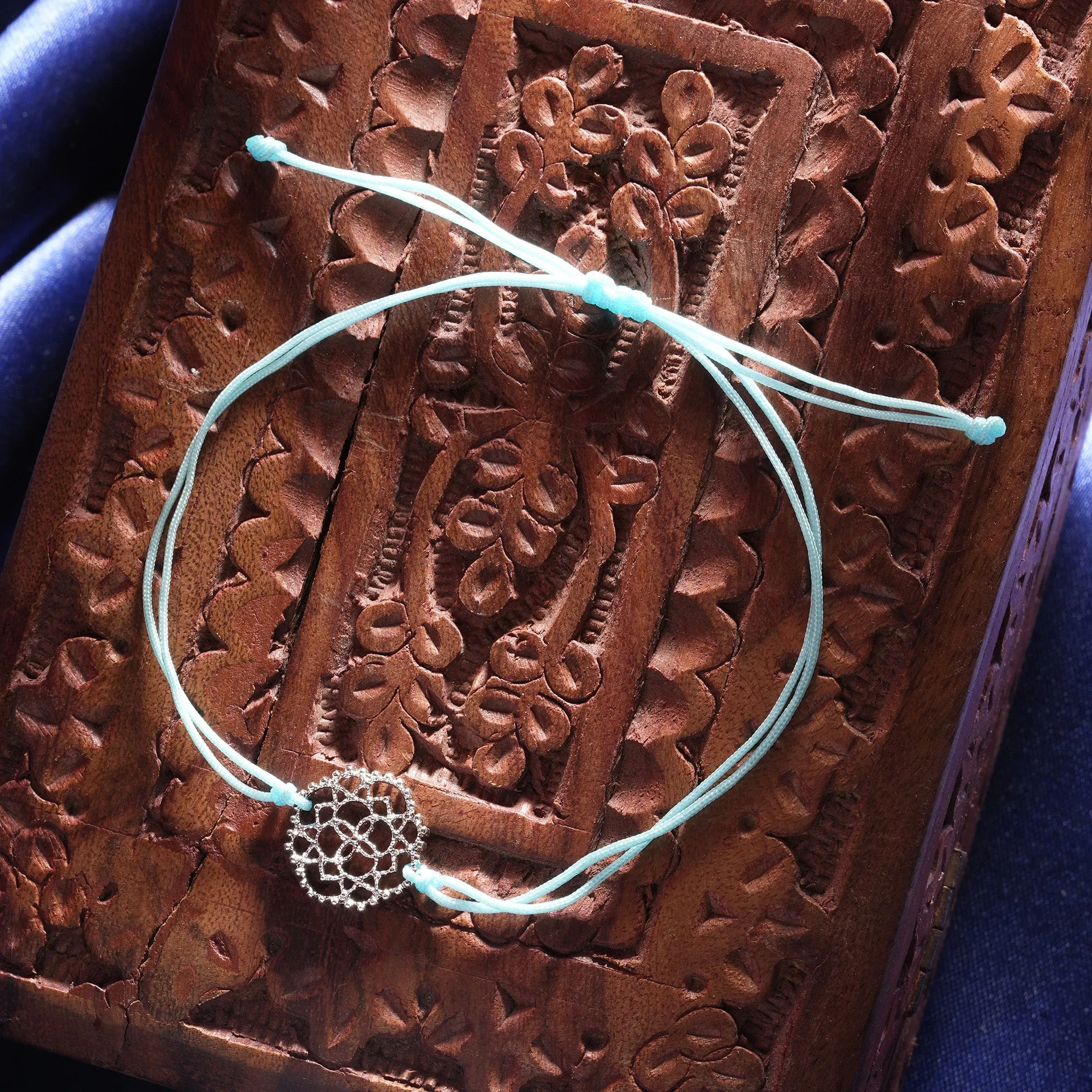 Accessorize London Women's Blue Filigree Friendship Bracelet