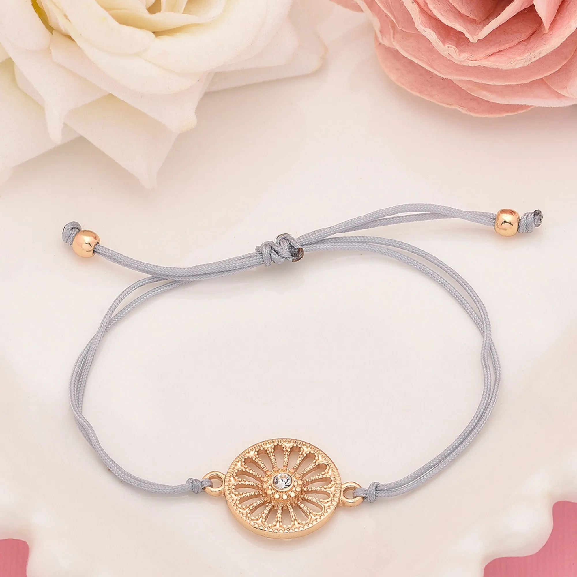 Accessorize London Women's Gold Filigree Charm Friendship Bracelet