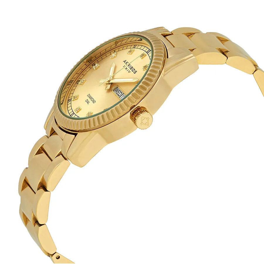 Akribos Xxiv Gold Tone Dial Ladies Gold Tone Watch AK965YG