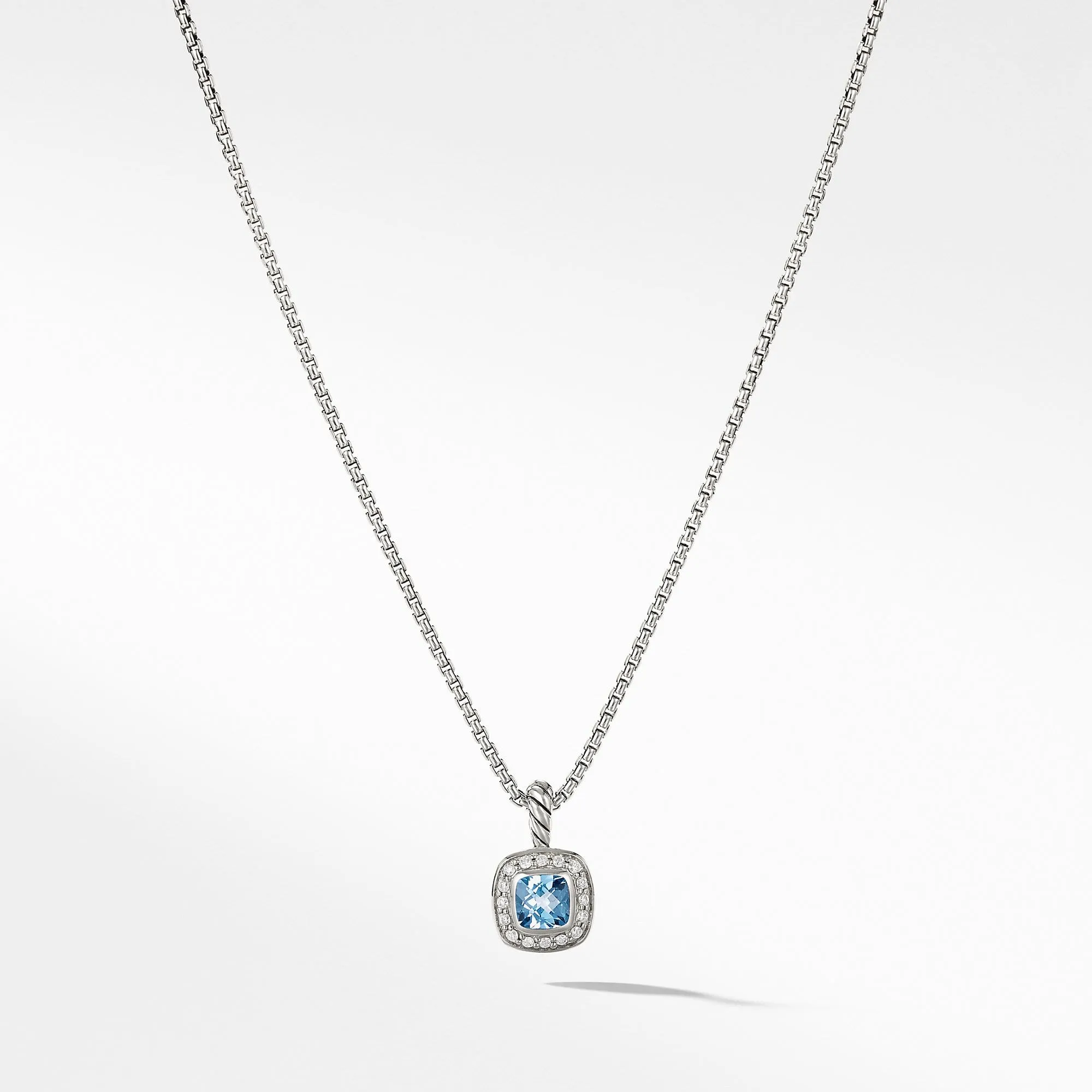 Albion Kids Necklace with Blue Topaz and Diamonds, 4mm