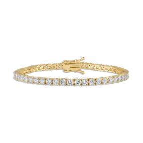 Alexa Leigh - Crystal Tennis Bracelet in Yellow Gold-7.5