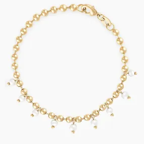 Alexa Leigh - Gypsie Pearl Bracelet in Gold (7.5)