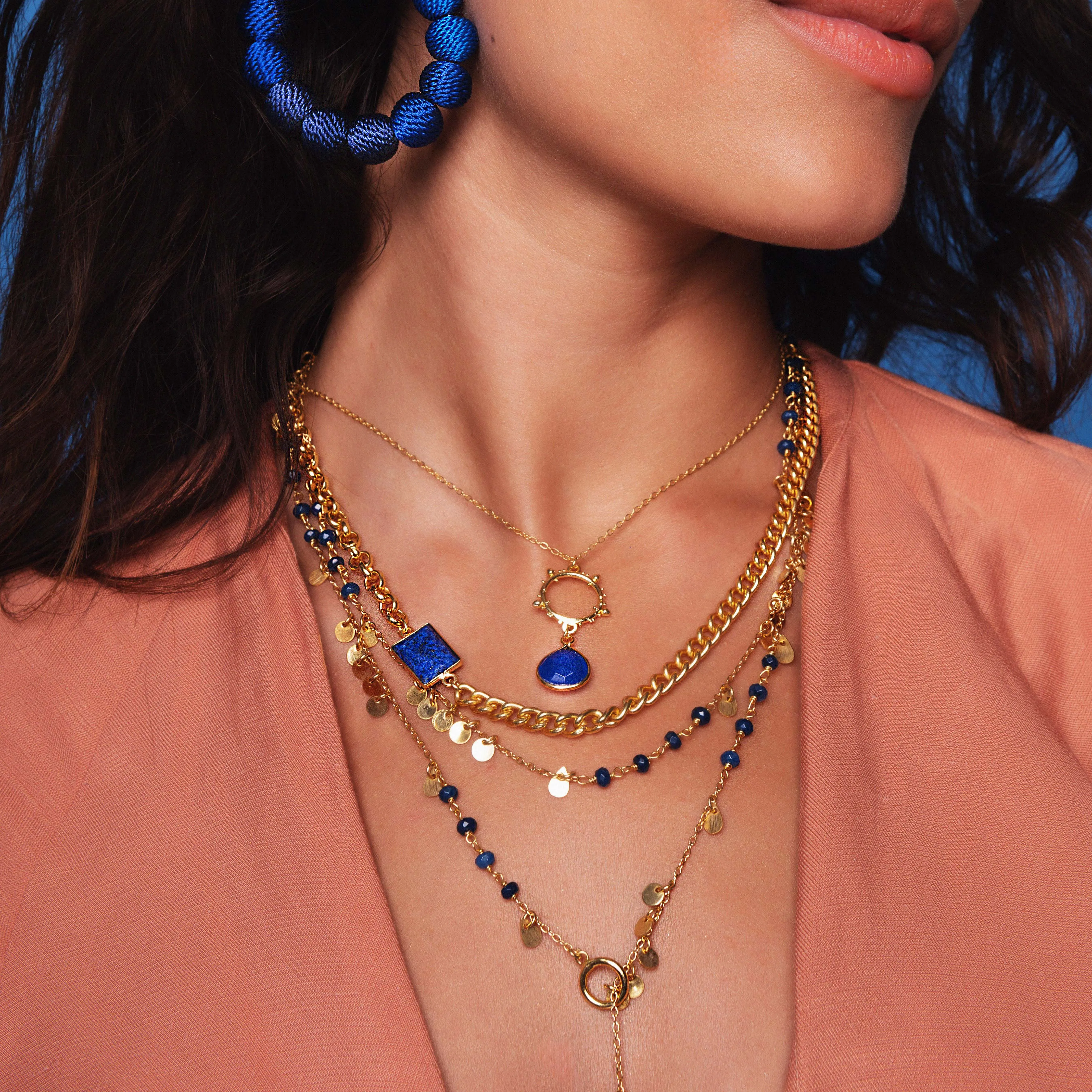 Allegra Necklace Blue Jade