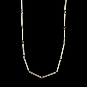 Antique 14K White Gold Estate Pocket Watch Chain