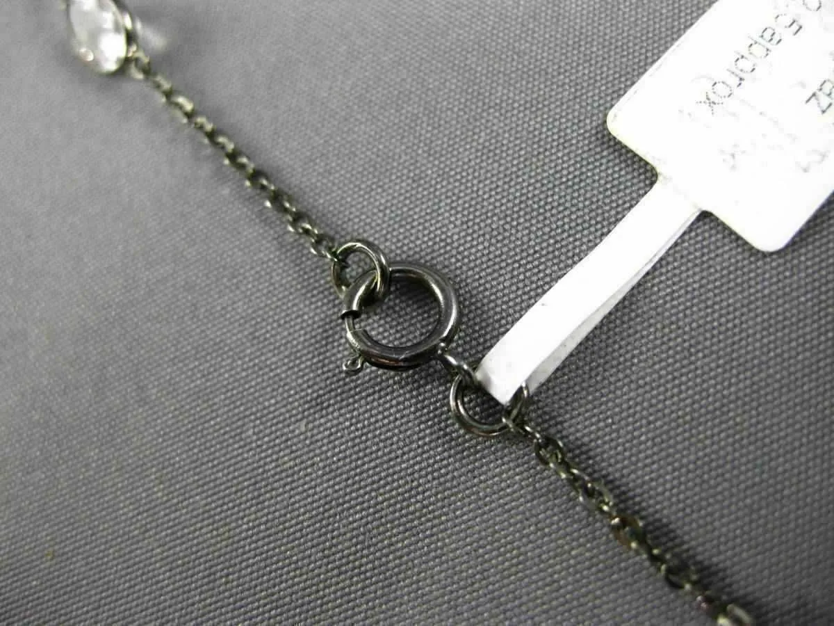 ANTIQUE LONG 14KT BLACK GOLD 3D TOPAZ & AAA SOUTH SEA PEARL BY THE YARD NECKLACE