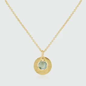 Bali 9ct Gold Blue Topaz March Birthstone Necklace