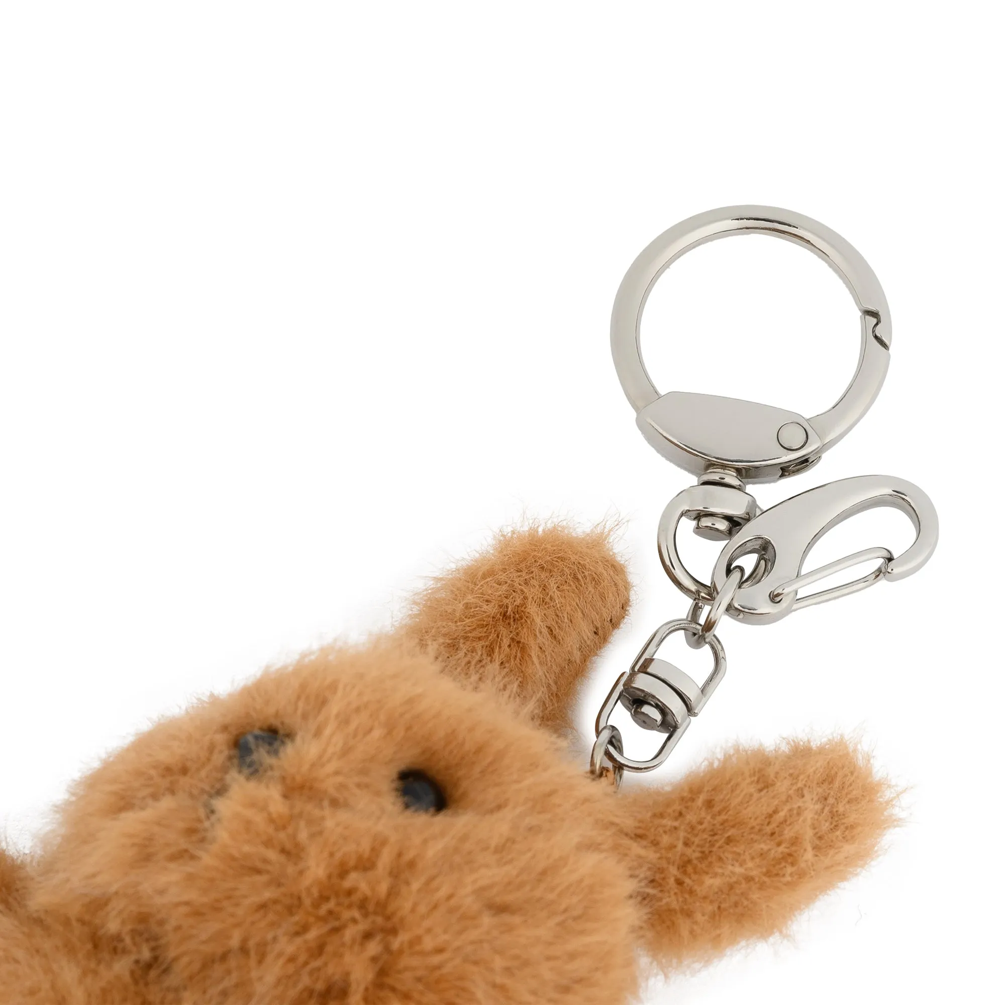 BEAR RABBIT STUFFED ANIMAL KEY RING