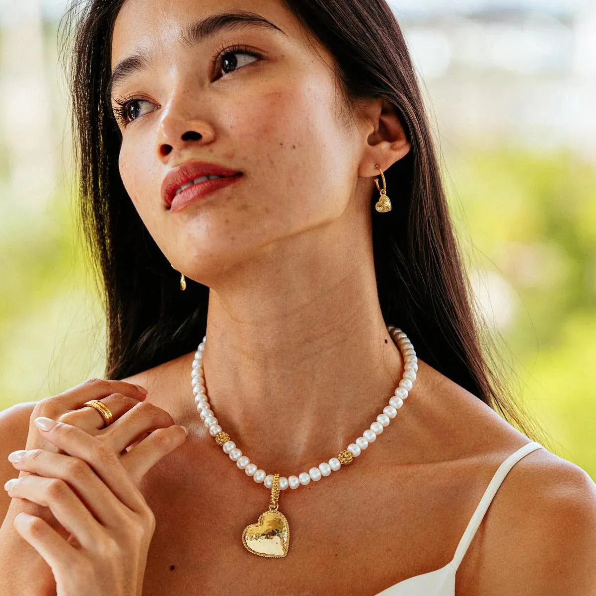 Berry Single Strand Necklace - Pearl