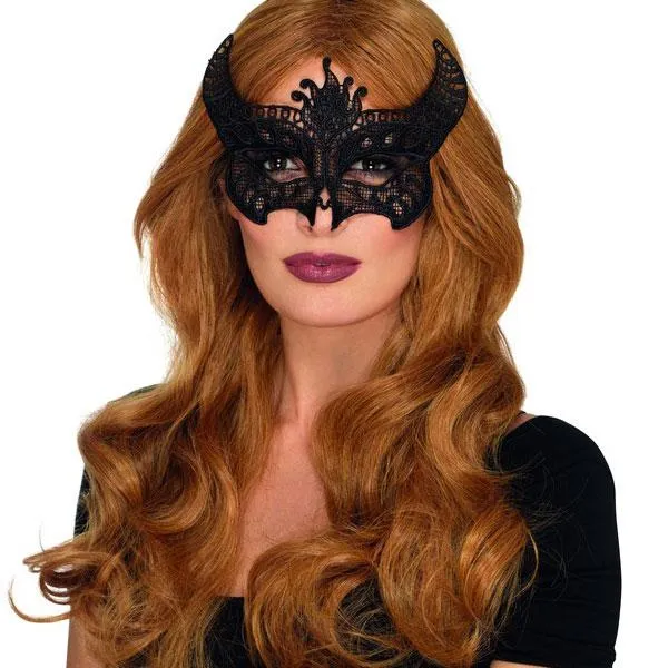 Black Lace Devil Eyemask