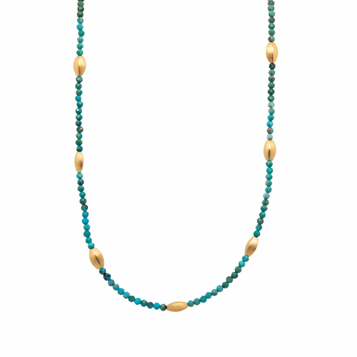 Bliss Shaded Turquoise 24K Gold Vermeil Necklace