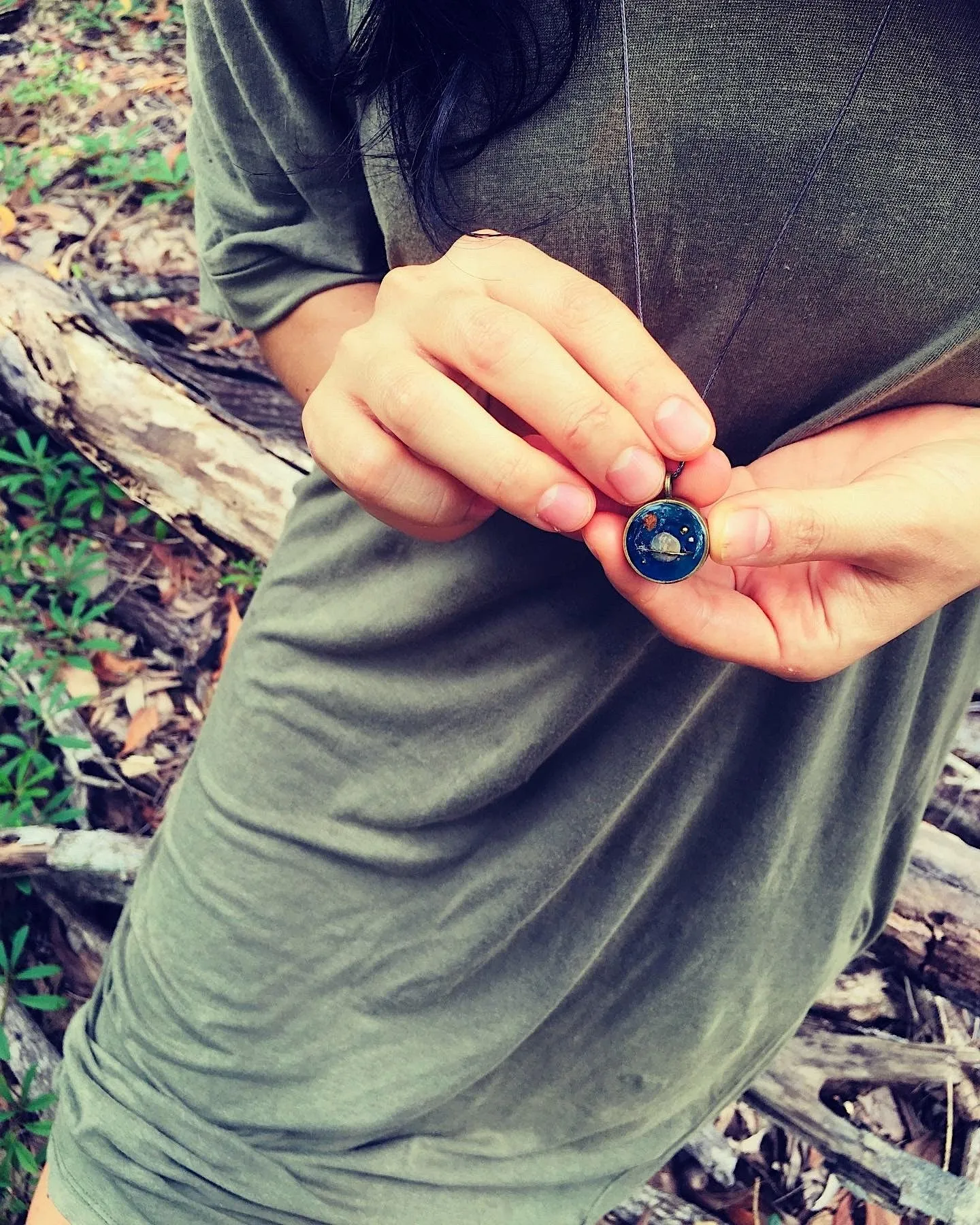 Blue Planet Pendant with Turquoise
