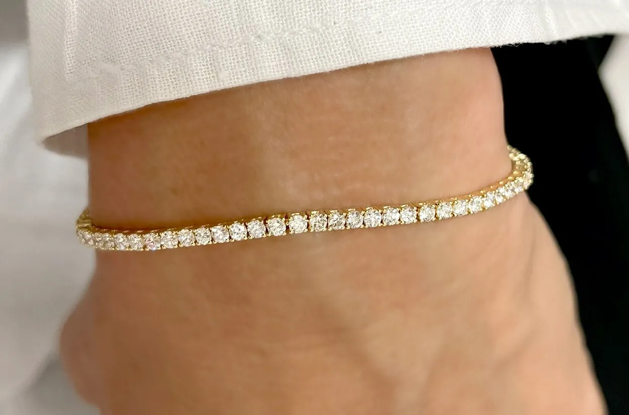 Bracelet 18kt Yellow Gold Tennis with 81 Diamonds