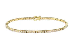 Bracelet 18kt Yellow Gold Tennis with 81 Diamonds