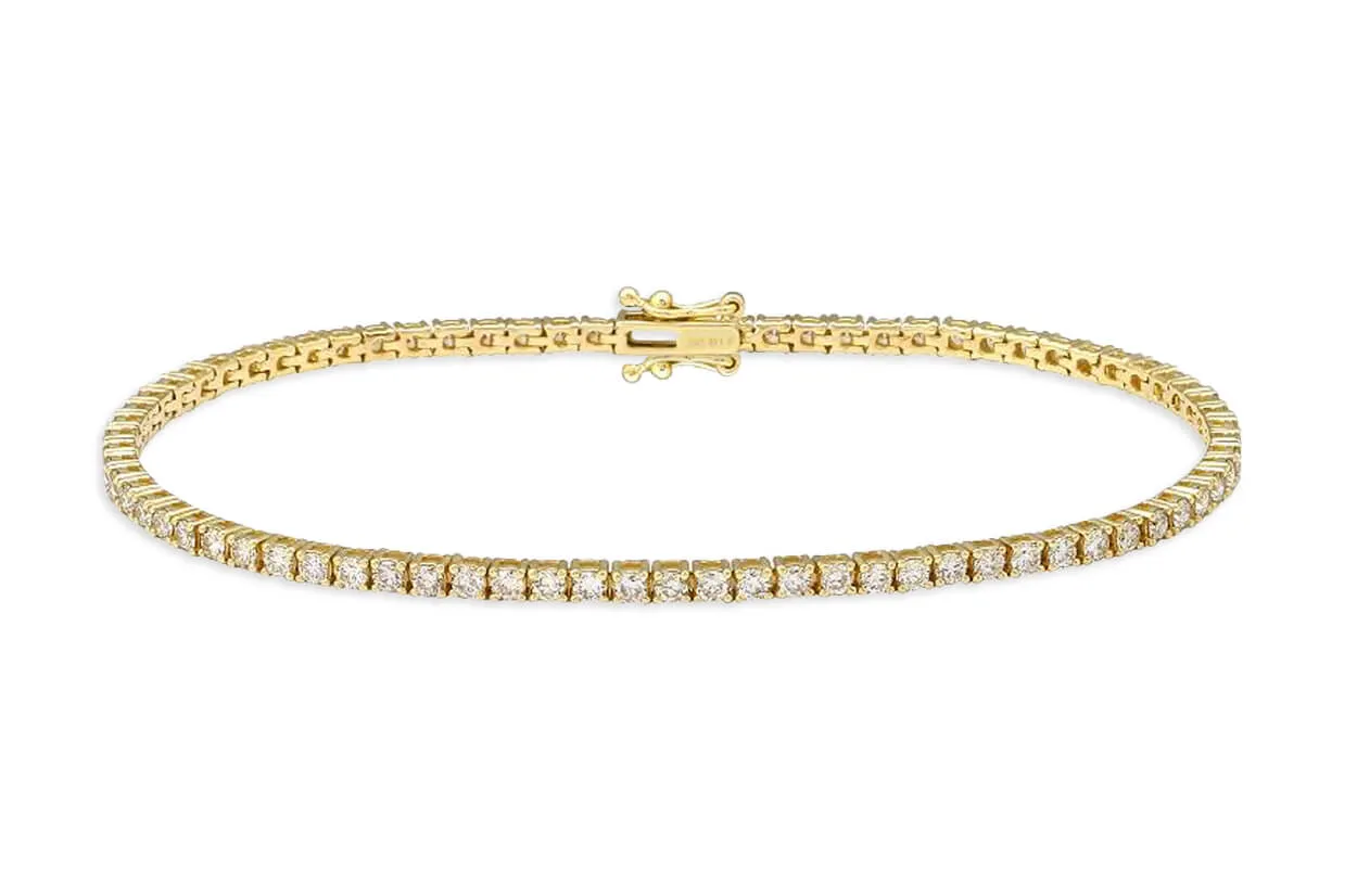 Bracelet 18kt Yellow Gold Tennis with 81 Diamonds