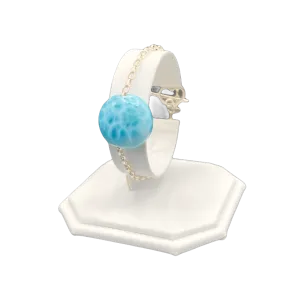 Bracelet Larimar 8 Inch Adjustable Sterling Silver Fashion Jewelry