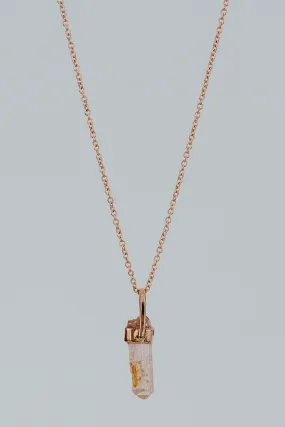 Bullet Charm Necklace -  Imperial Topaz 14k