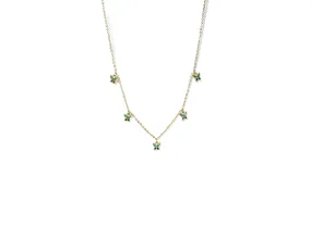 Butterfly Necklace In Emerald Green