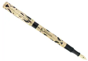 C1923 WATERMAN 552 SOLID 14K GOLD FILIGREE ART NOUVEAU OVERLAY FOUNTAIN PEN RESTORED