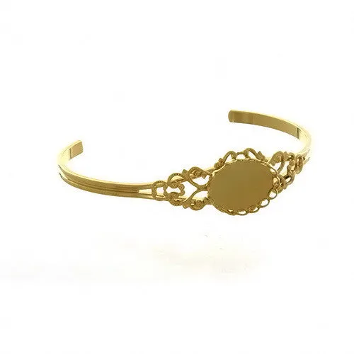 Cabochon Setting Bracelet Fits 13 x 18 mm Oval Cabochon