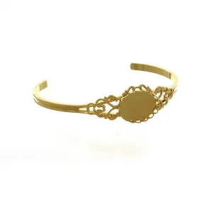 Cabochon Setting Bracelet Fits 13 x 18 mm Oval Cabochon