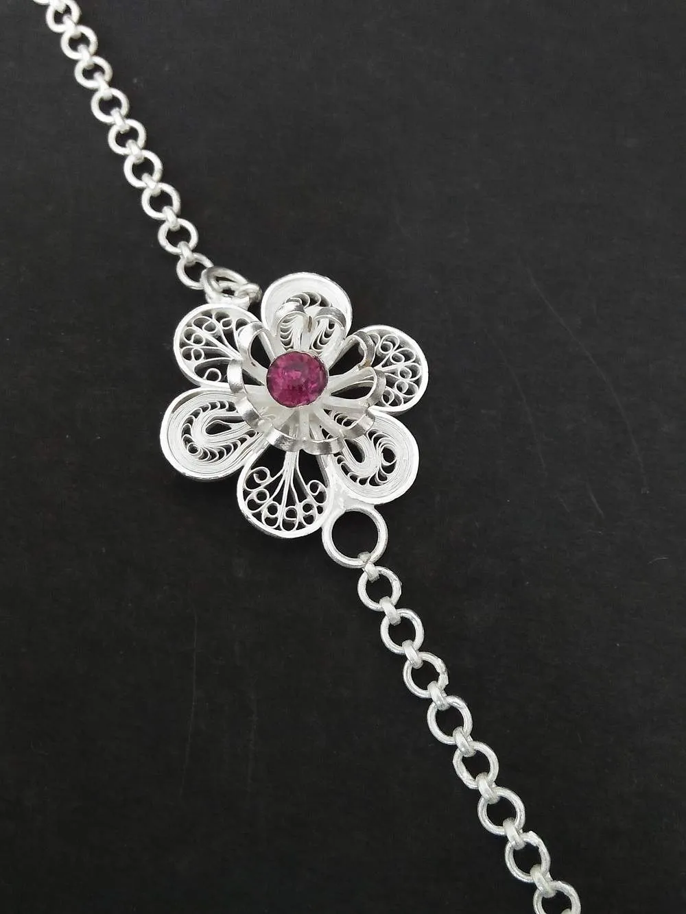 Calming presence - Silver rakhi