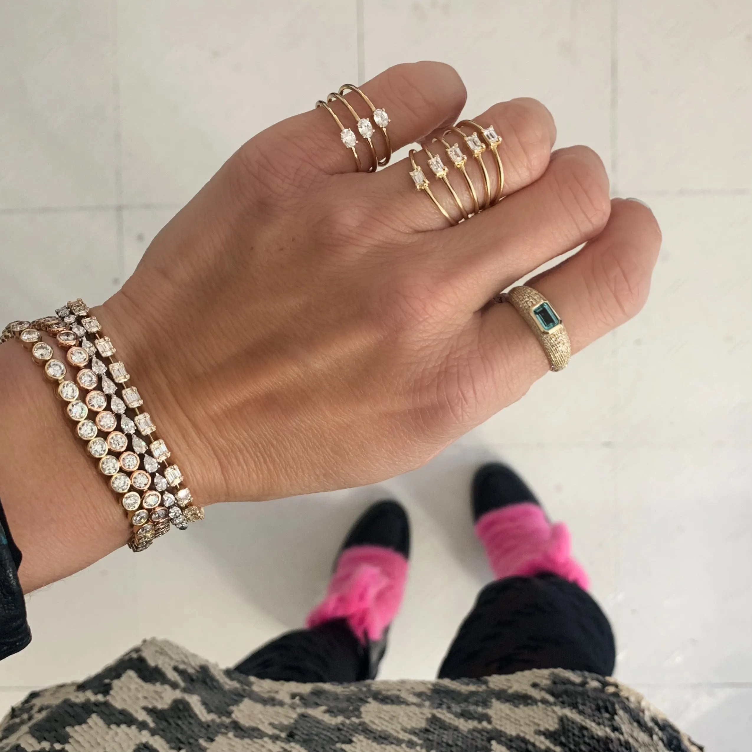 Caught My Eye Diamond Illusion Tennis Bracelet