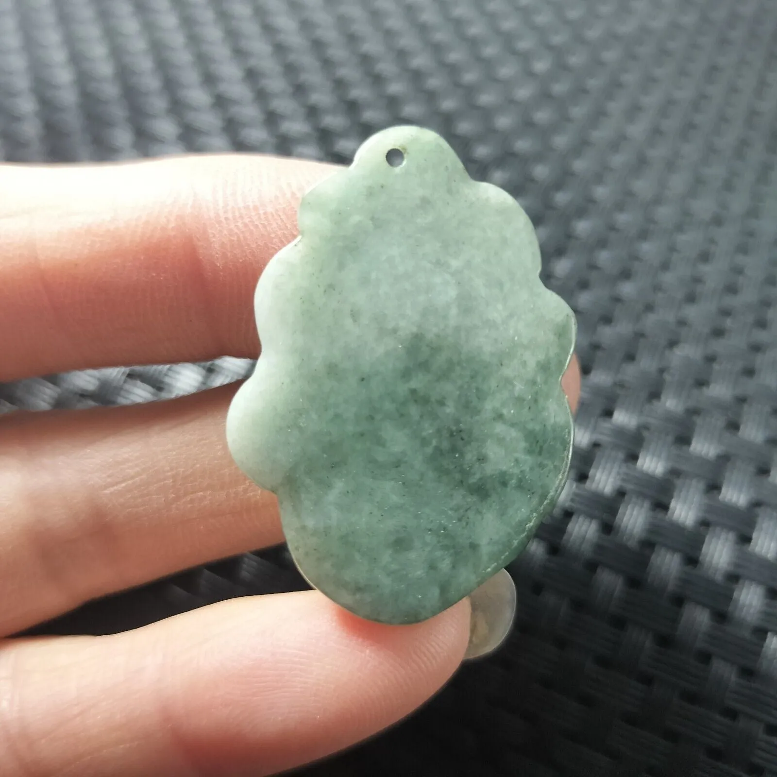 Certified Green Natural Type A Jade Jadeite Carved Nine-Tailed Fox Pendant Necklace