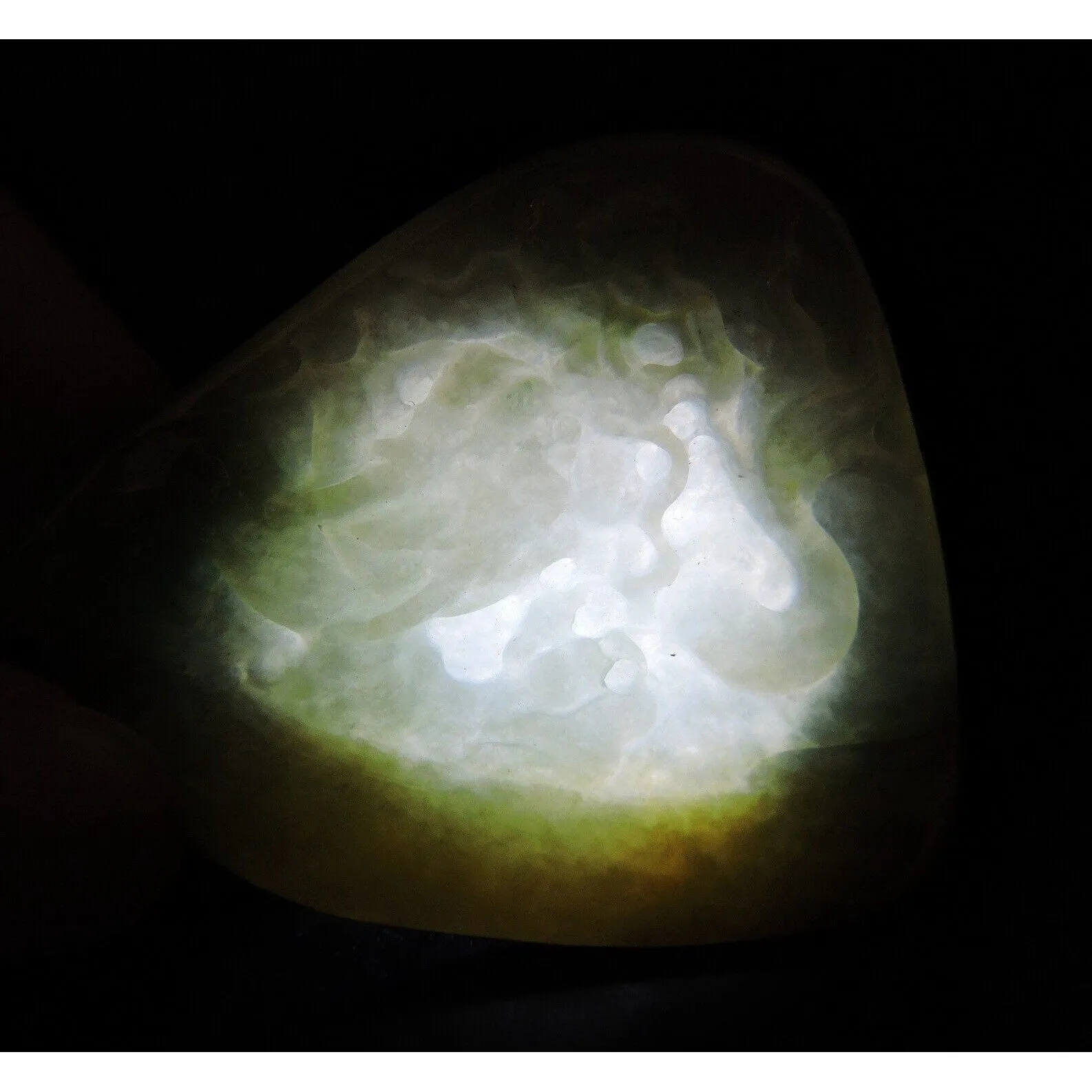Certified Natural Hand-Carved A Jadeite Jade Pendant Necklace Dragon