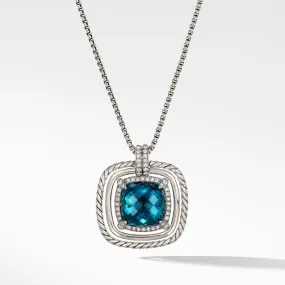 Chatelaine Pave Bezel Necklace with Hampton Blue Topaz and Diamonds