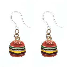 Cheeseburger Dangles Hypoallergenic Earrings for Sensitive Ears Made with Plastic Posts