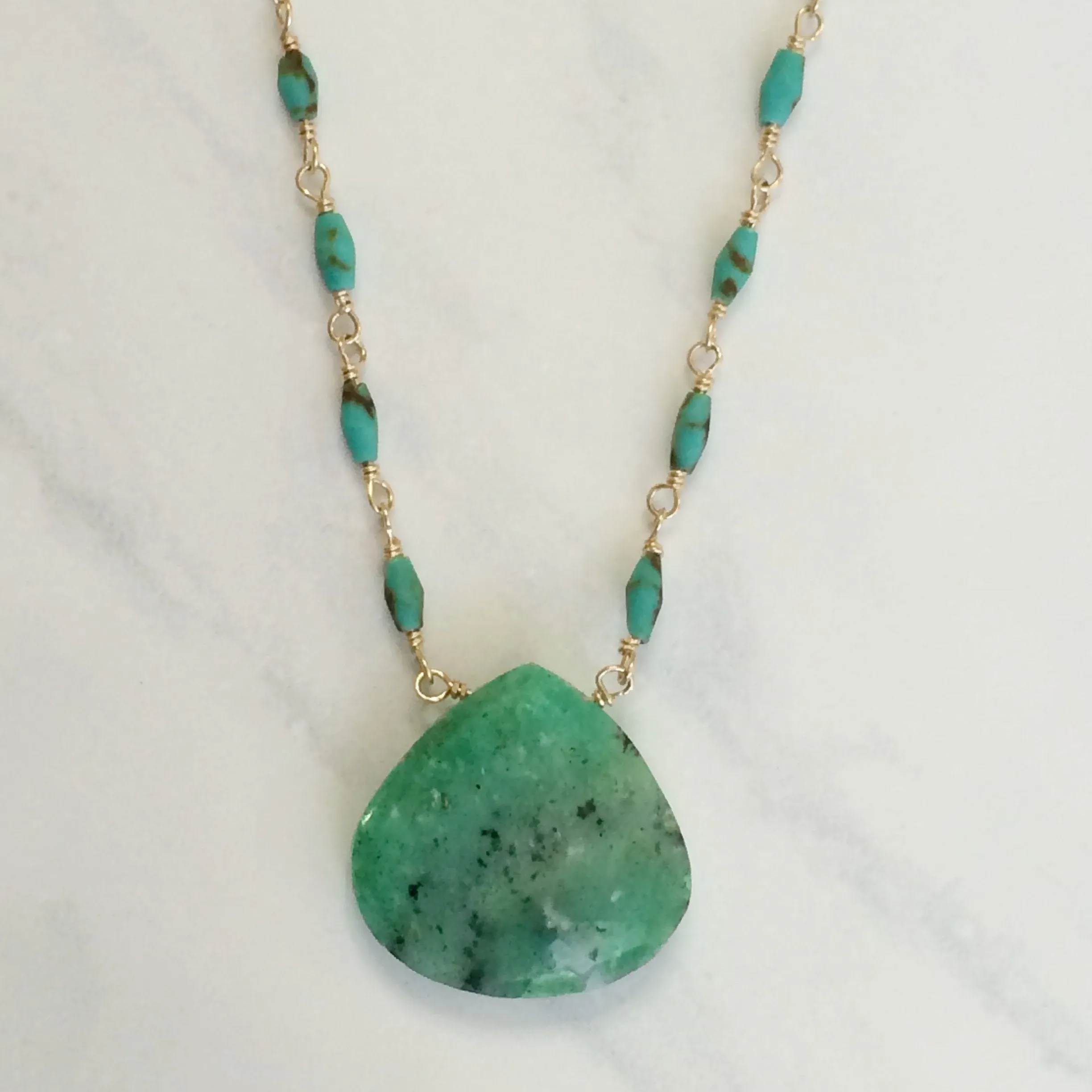 Chrysoprase & Turquoise Necklace