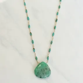 Chrysoprase & Turquoise Necklace