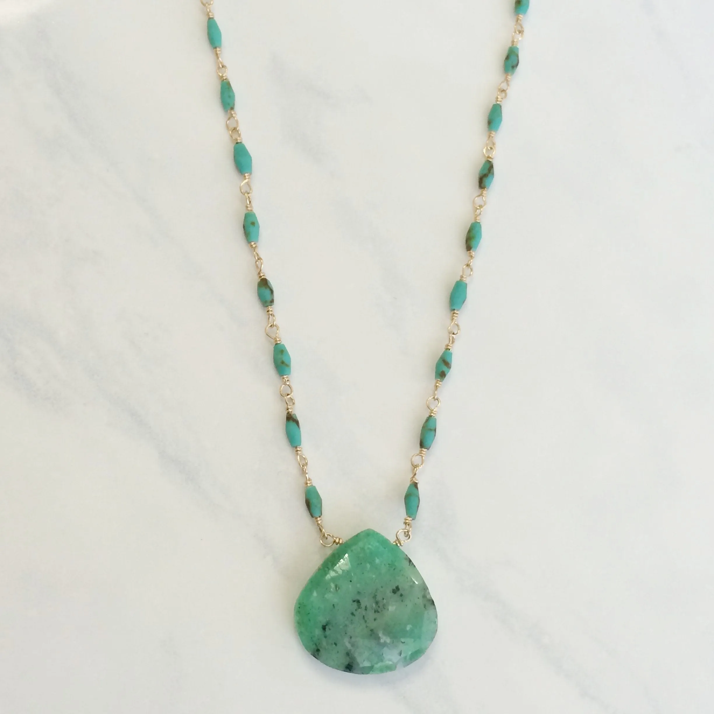 Chrysoprase & Turquoise Necklace