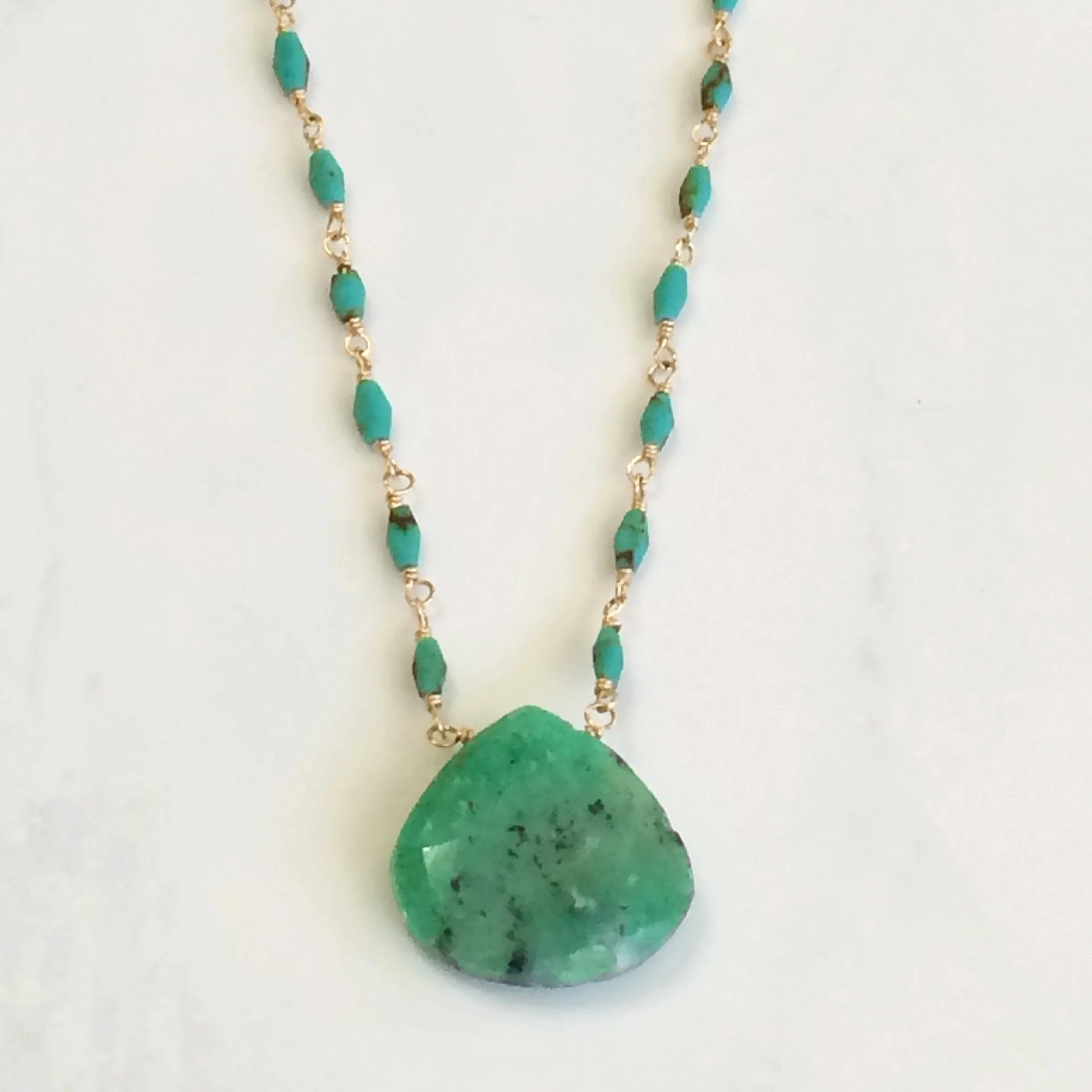 Chrysoprase & Turquoise Necklace