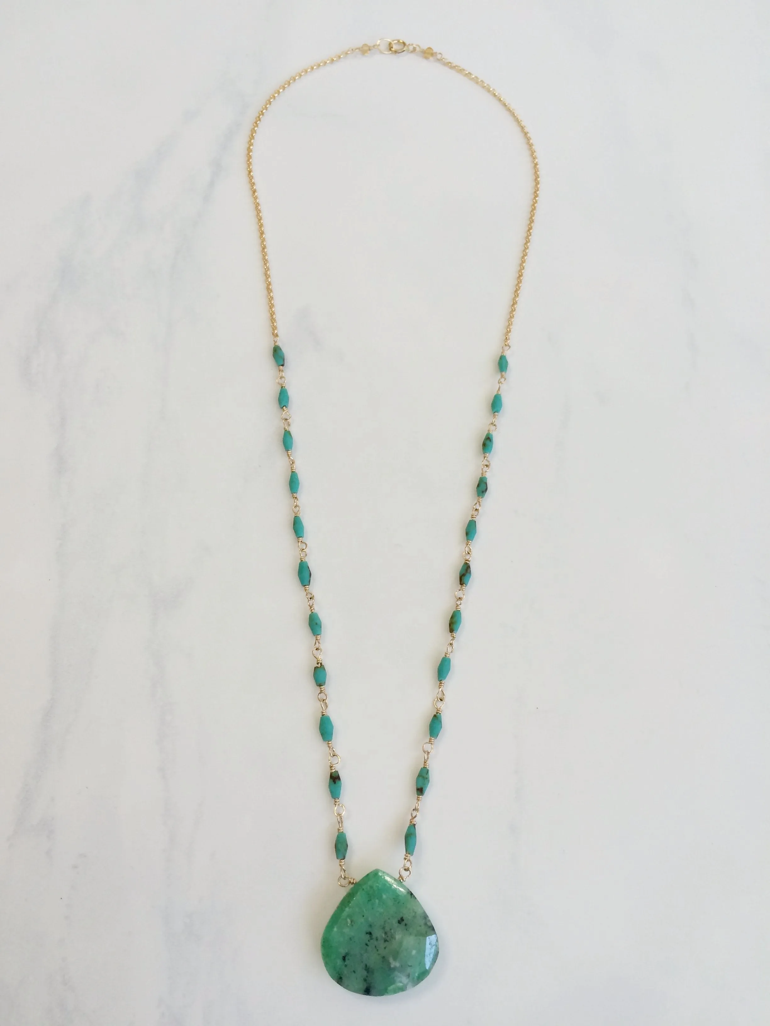 Chrysoprase & Turquoise Necklace