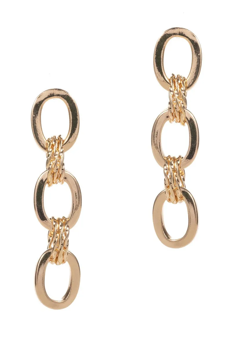 Chunky Link Chain Dangle Earrings