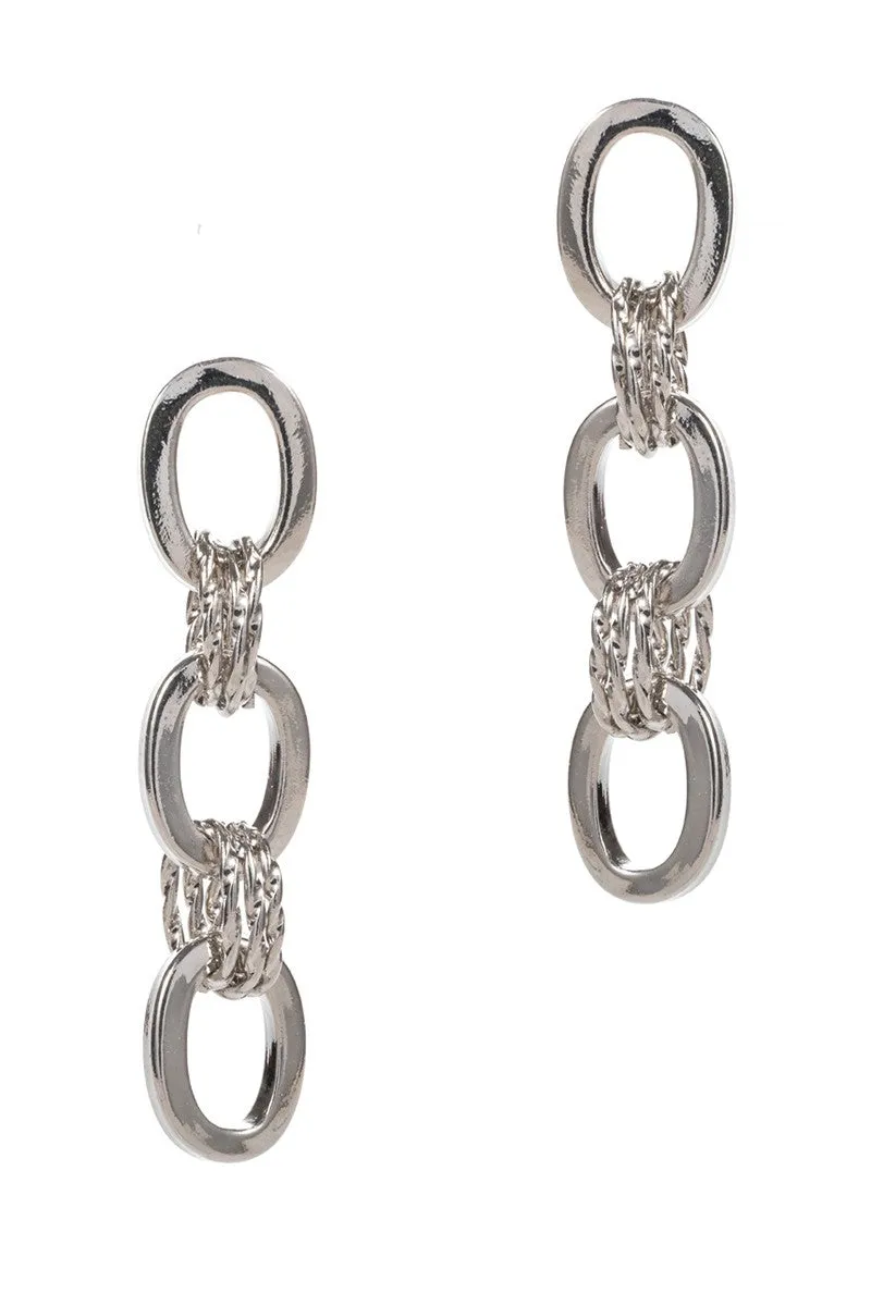 Chunky Link Chain Dangle Earrings